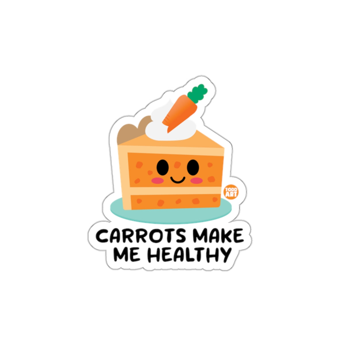 Carrots Make Me Healthy Sticker Fun Gift Item