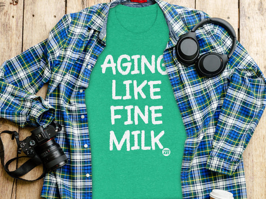 Aging Like Fine Milk Funny Graphic T-Shirt Product