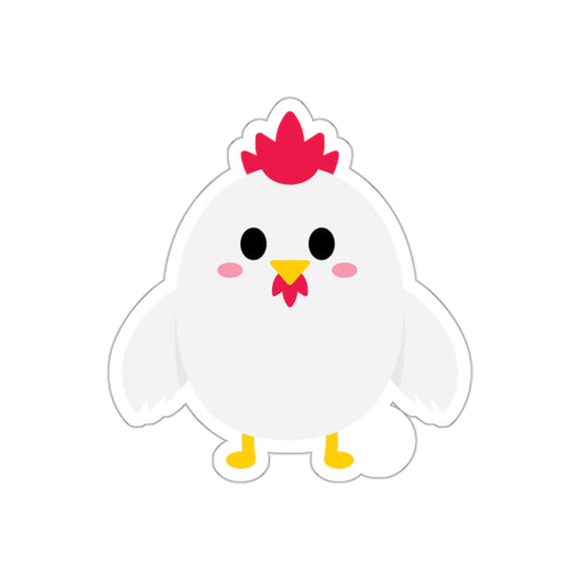 Cute Cartoon Chicken with Red Comb Sticker Product