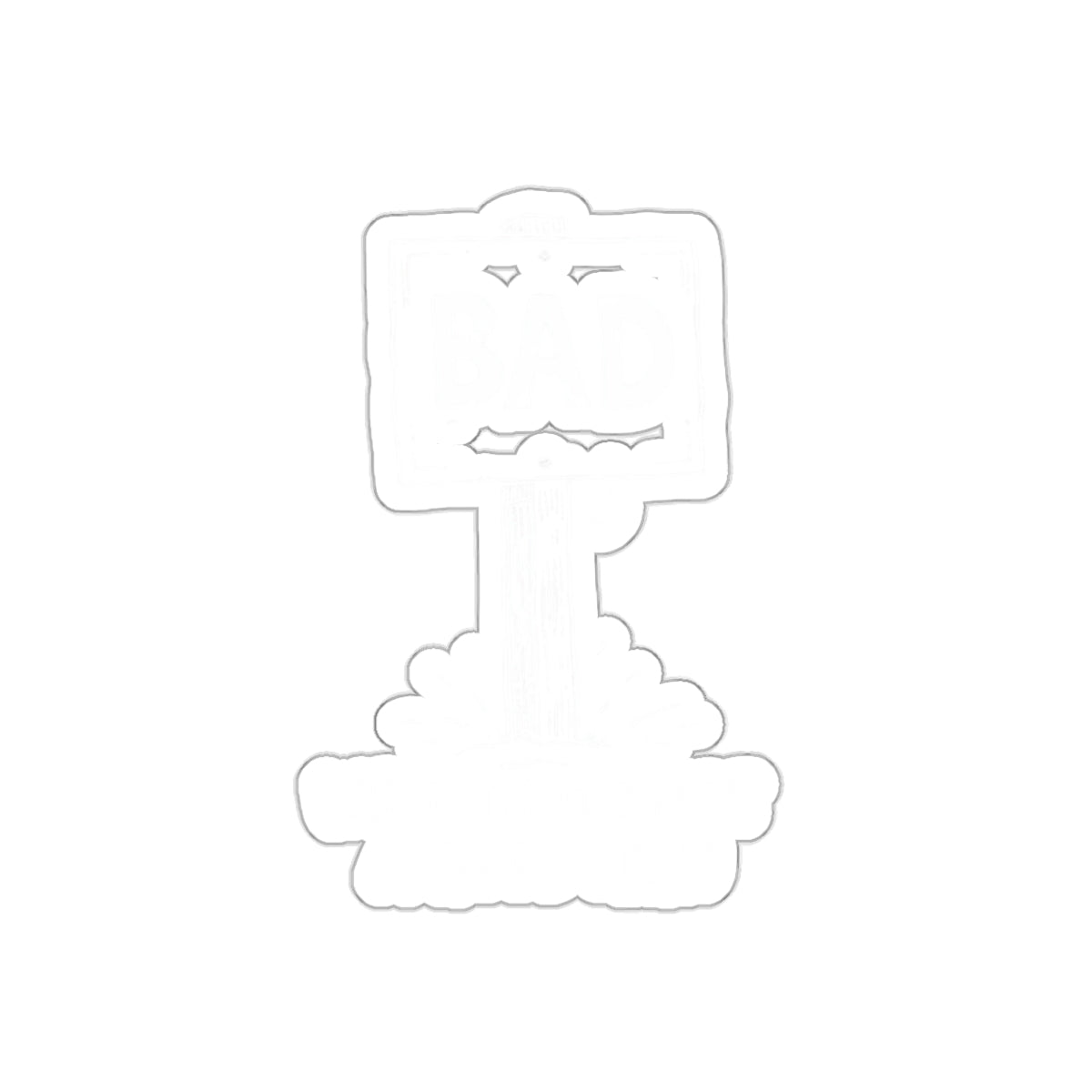 Halloween Sign with Spooky Face for Festive Decoration