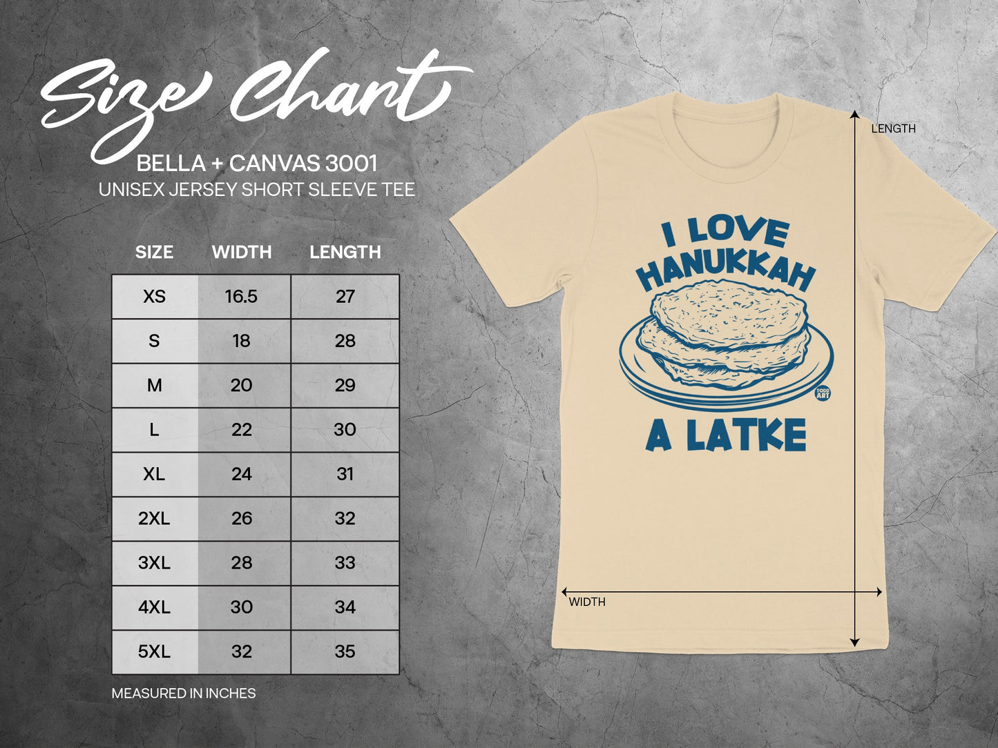 I Love Hanukkah A Latke Unisex Jersey Short Sleeve Tee