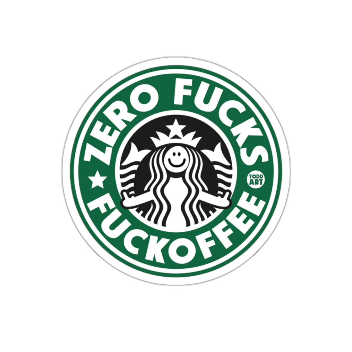 Zero Fucks Fuckoffee Parody Sticker for Coffee Lovers