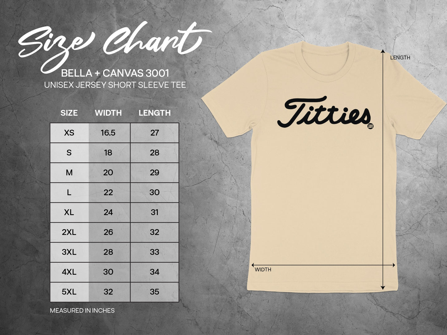 Titties Design Bella + Canvas 3001 Unisex Jersey Tee