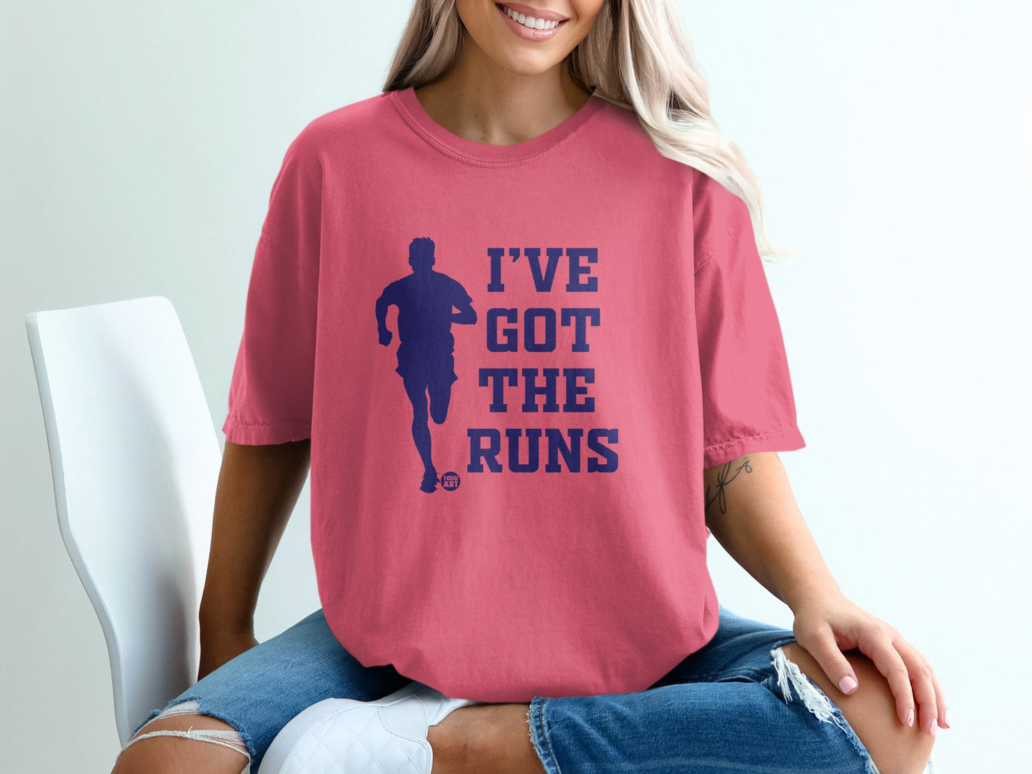 Pink Dark Blue Runner I'VE GOT THE RUNS Humor product type
