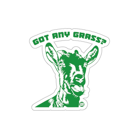 Got Any Grass Sticker with Fun Goat Design