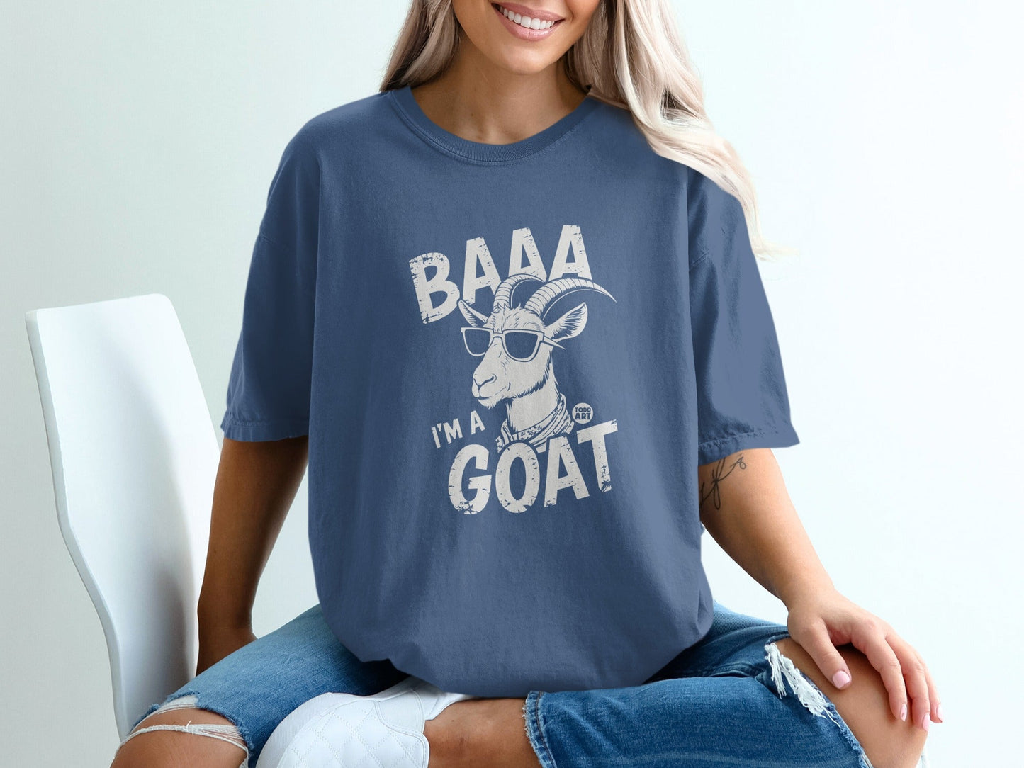 Baaa I'm A Goat Funny Graphic Tee Shirt For Animal Lovers