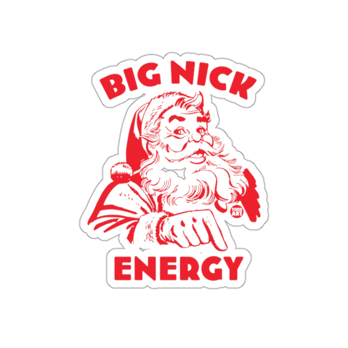 Big Nick Energy Festive Santa Design Sticker