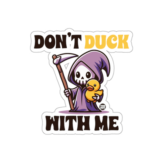 Don't Duck With Me Cartoon Grim Reaper Duckling Stickers