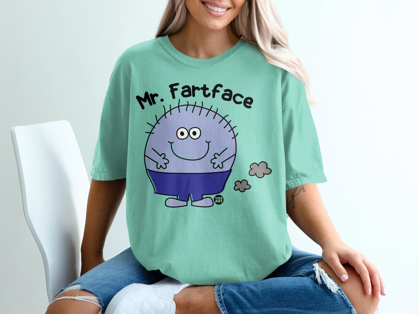 Mr. Fartface Cute Humorous Graphic Tee Shirt