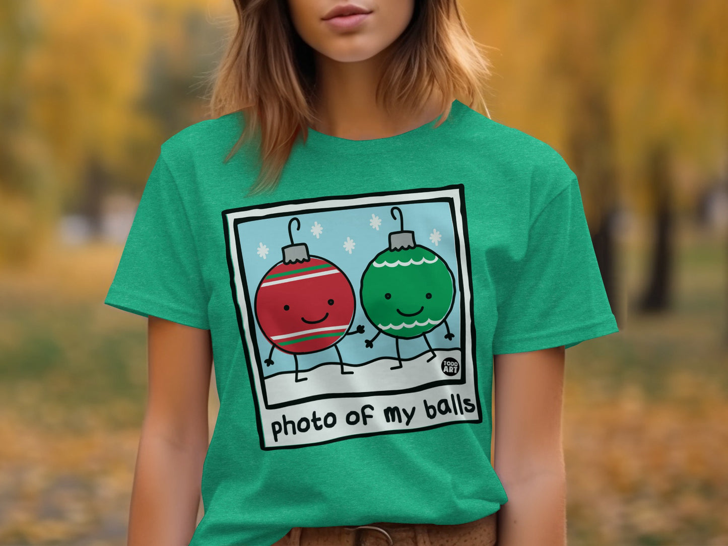 Cute and Humorous Photo of My Balls Graphic Tee