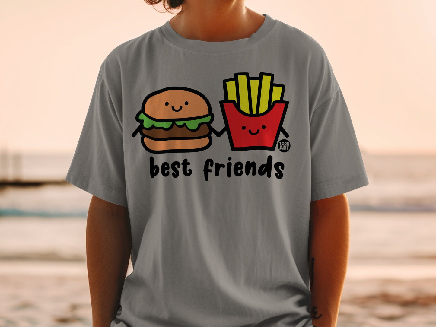 Best Friends Burger and Fries Graphic T-Shirt