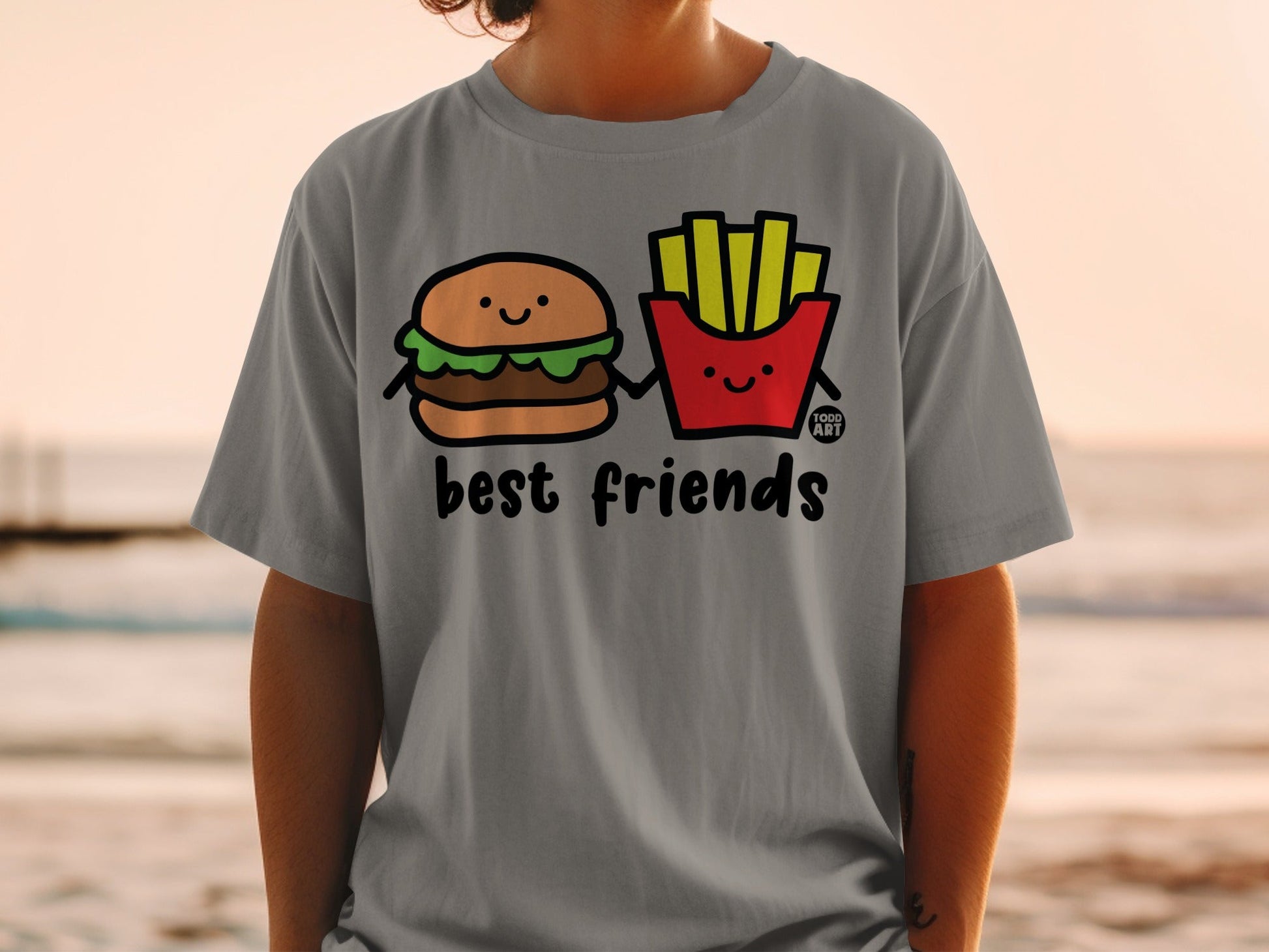 Best Friends Burger and Fries Graphic T-Shirt