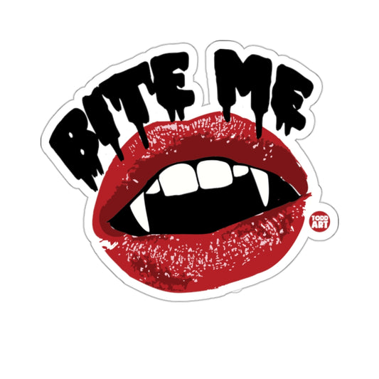 Vampire Lips Fangs Drippy Bite Me Text Goth Product Type