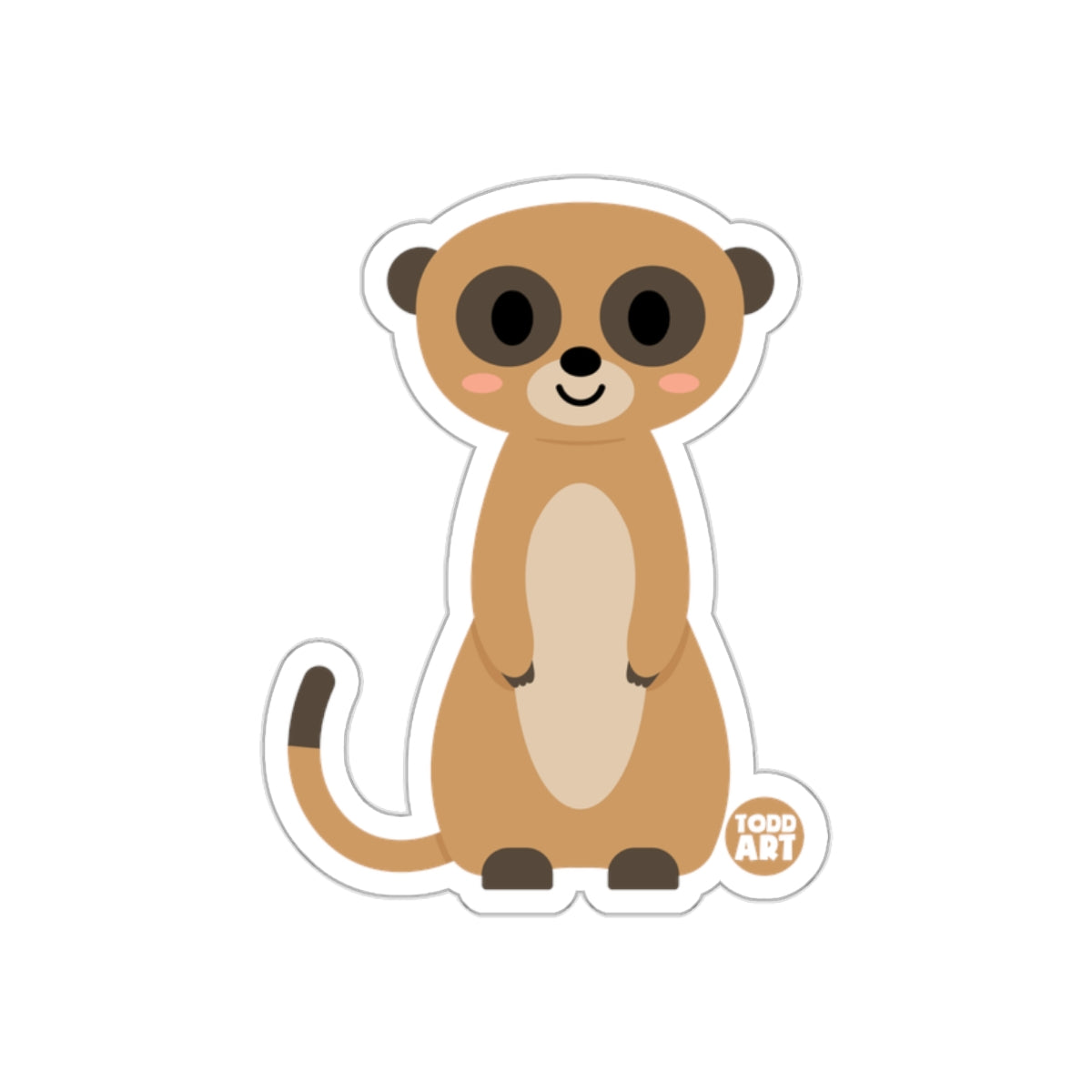Cute Cartoon Meerkat Animal Art Sticker for Kids Decor