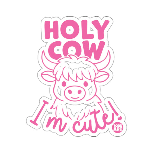 Holy Cow I'm Cute Pink Animal Graphic 