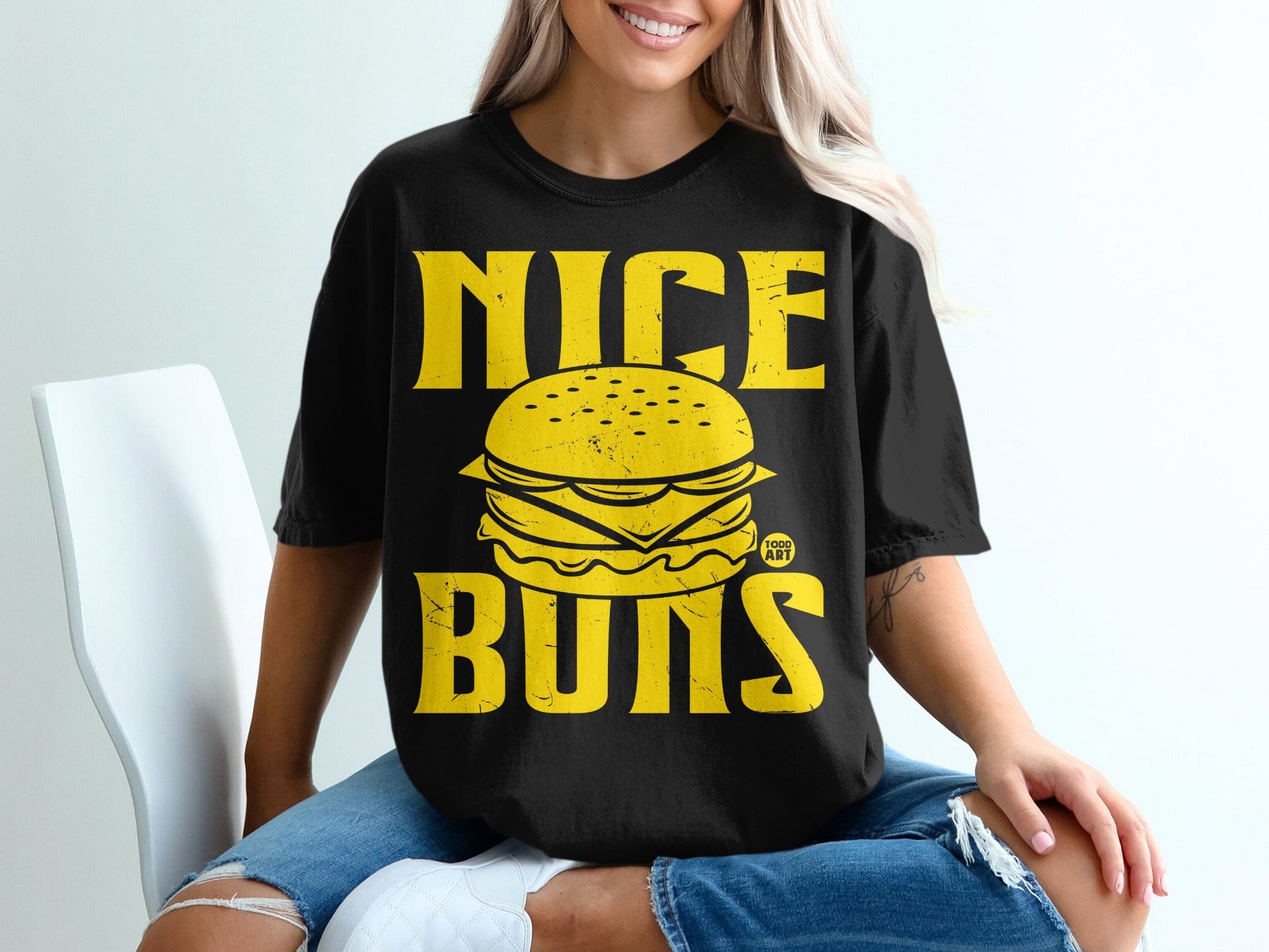 Nice Buns Funny Burger Graphic T-Shirt Product