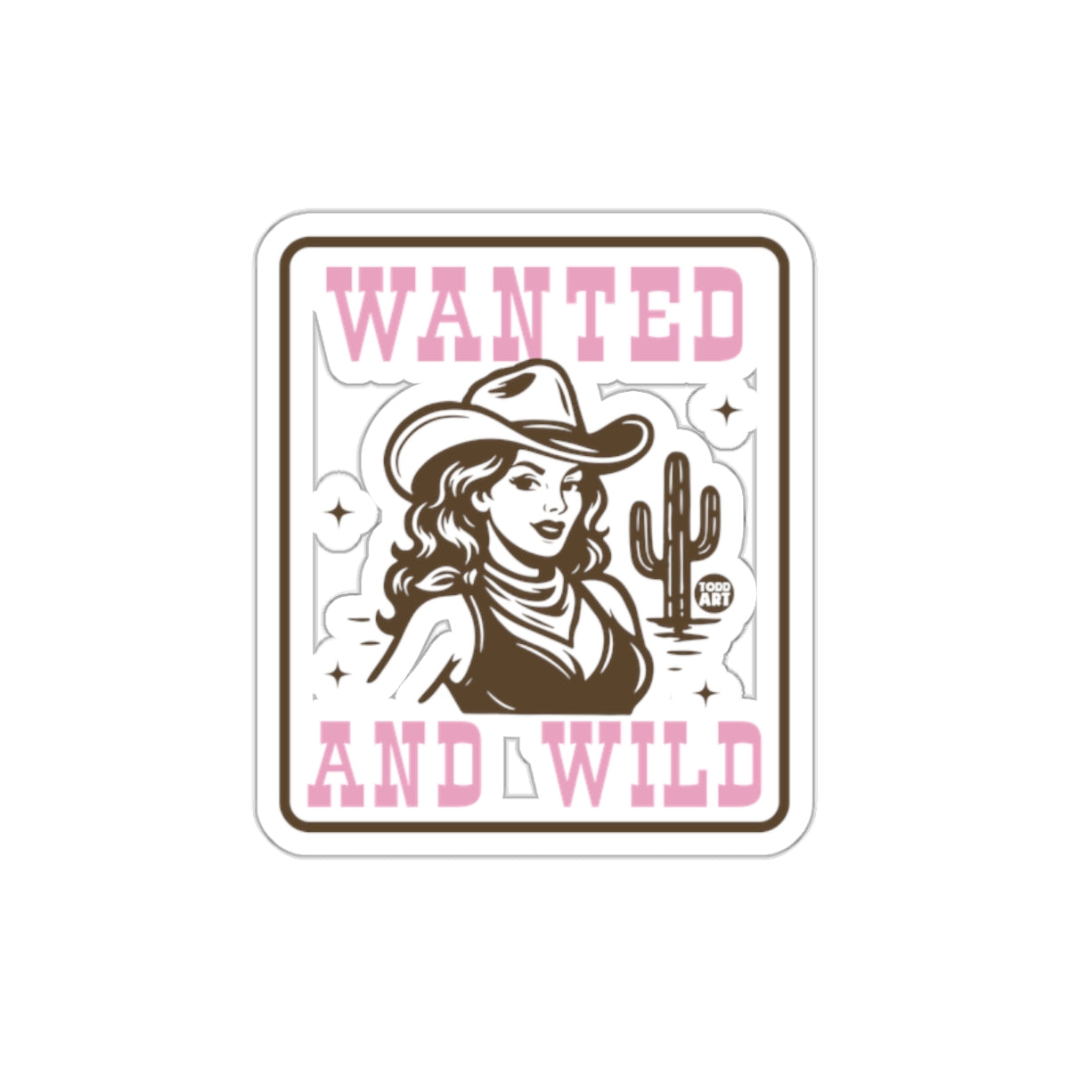 Retro Western Wanted and Wild Art Print Decor