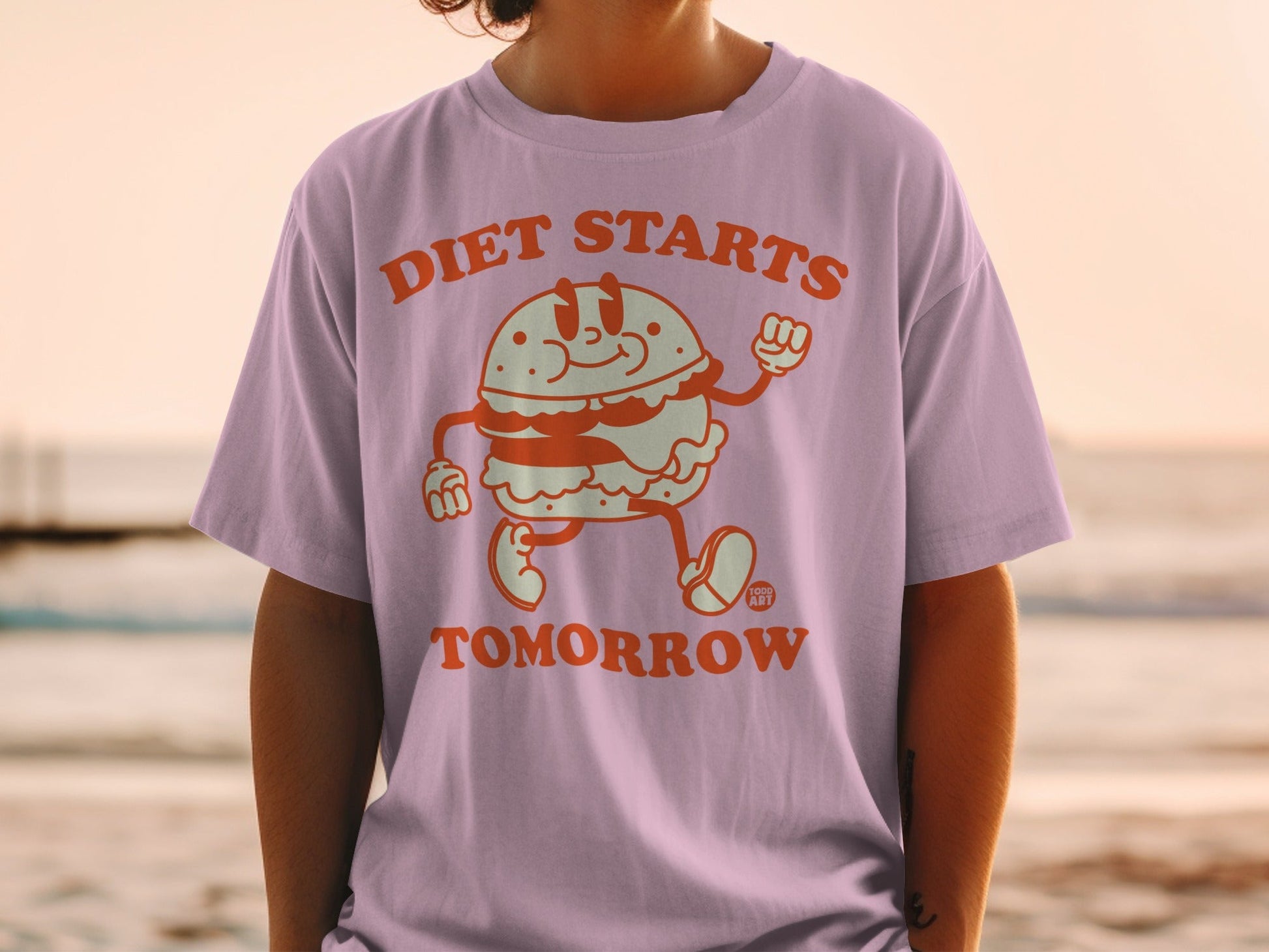 Diet Starts Tomorrow With Burger Graphic Tee