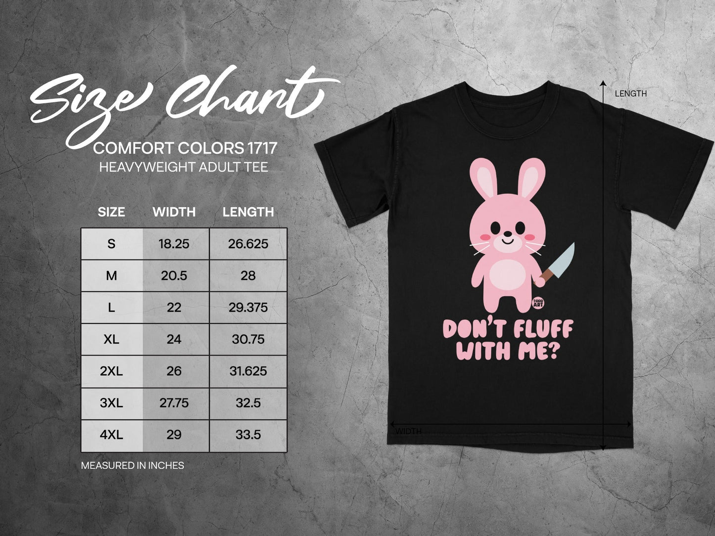 Don't Fluff with Me Pink Bunny Adult Tee