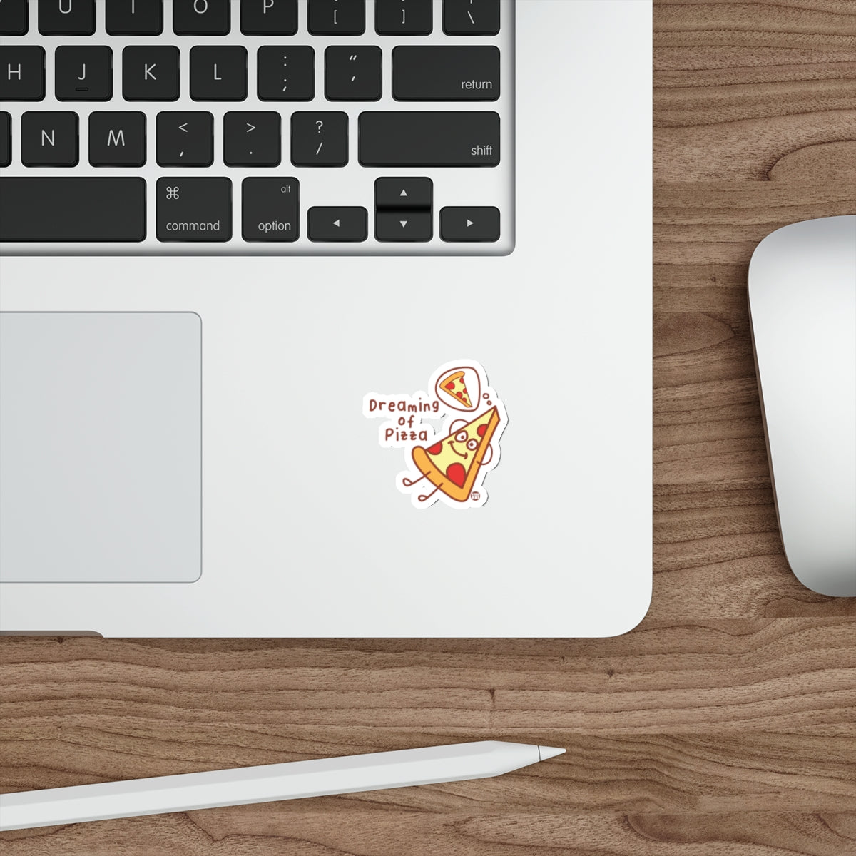 Dreaming Of Pizza Funny Food Character Stickers