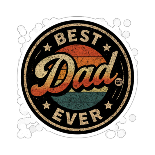 Best Dad Ever Retro Vintage Style Sticker