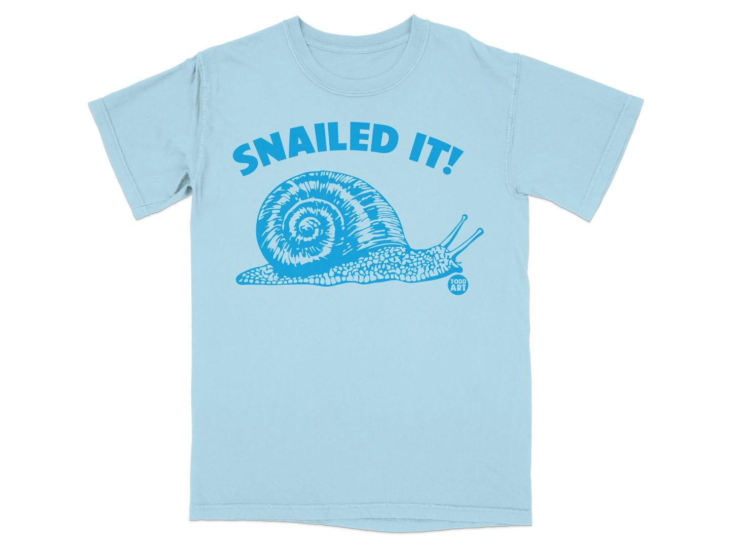 Blue Snailed It Graphic Tee for Funny Snail Lovers