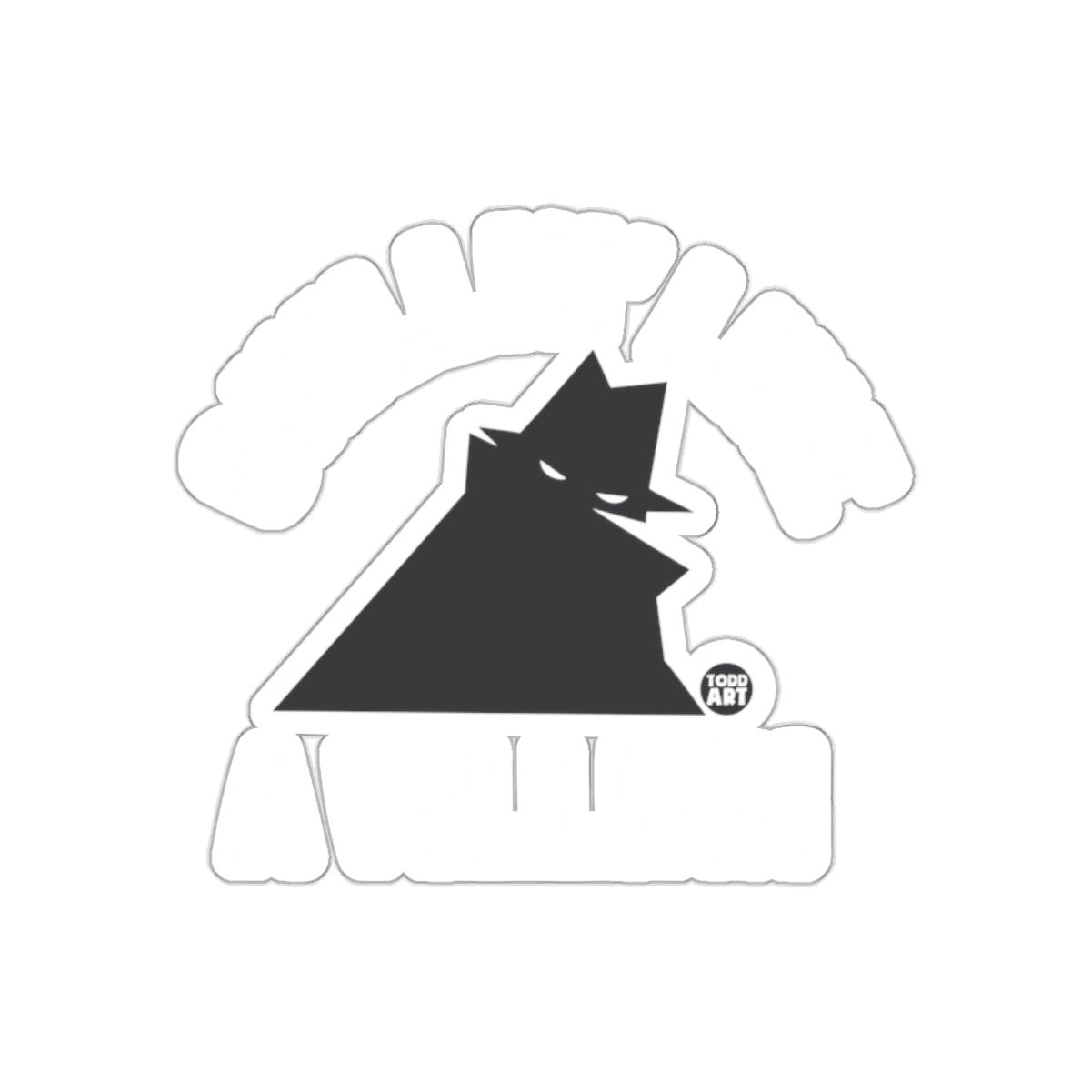 Mysterious Villain Silhouette Decal by Todd Art