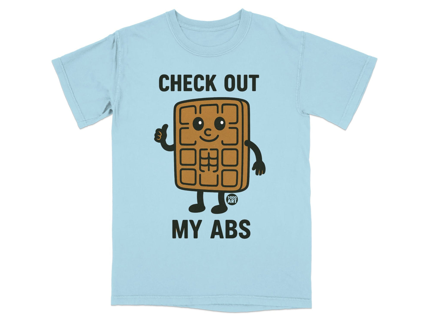 Check Out My Abs Funny Waffle Graphic T-Shirt