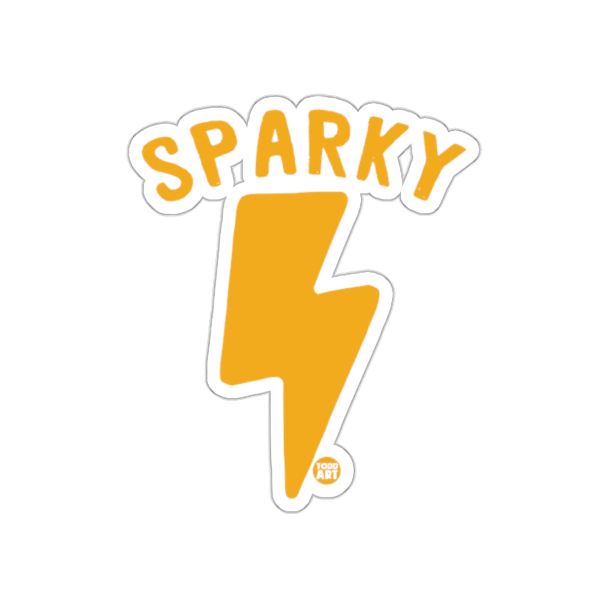Sparky Yellow Lightning Bolt Sticker product