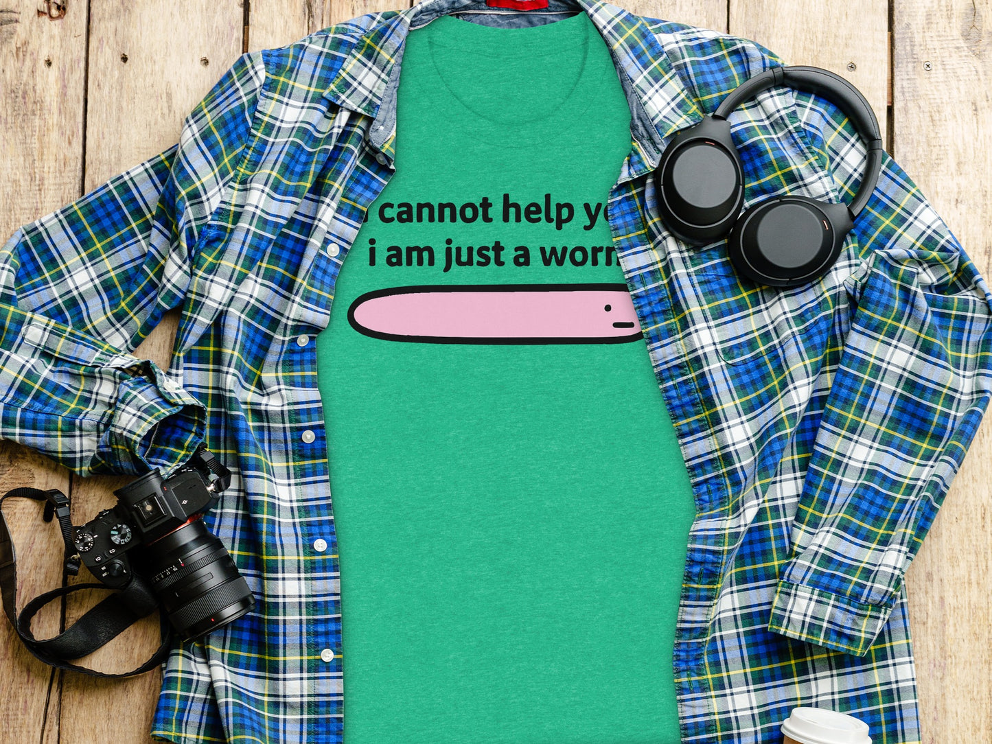 Cannot help you i am just a worm graphic tee