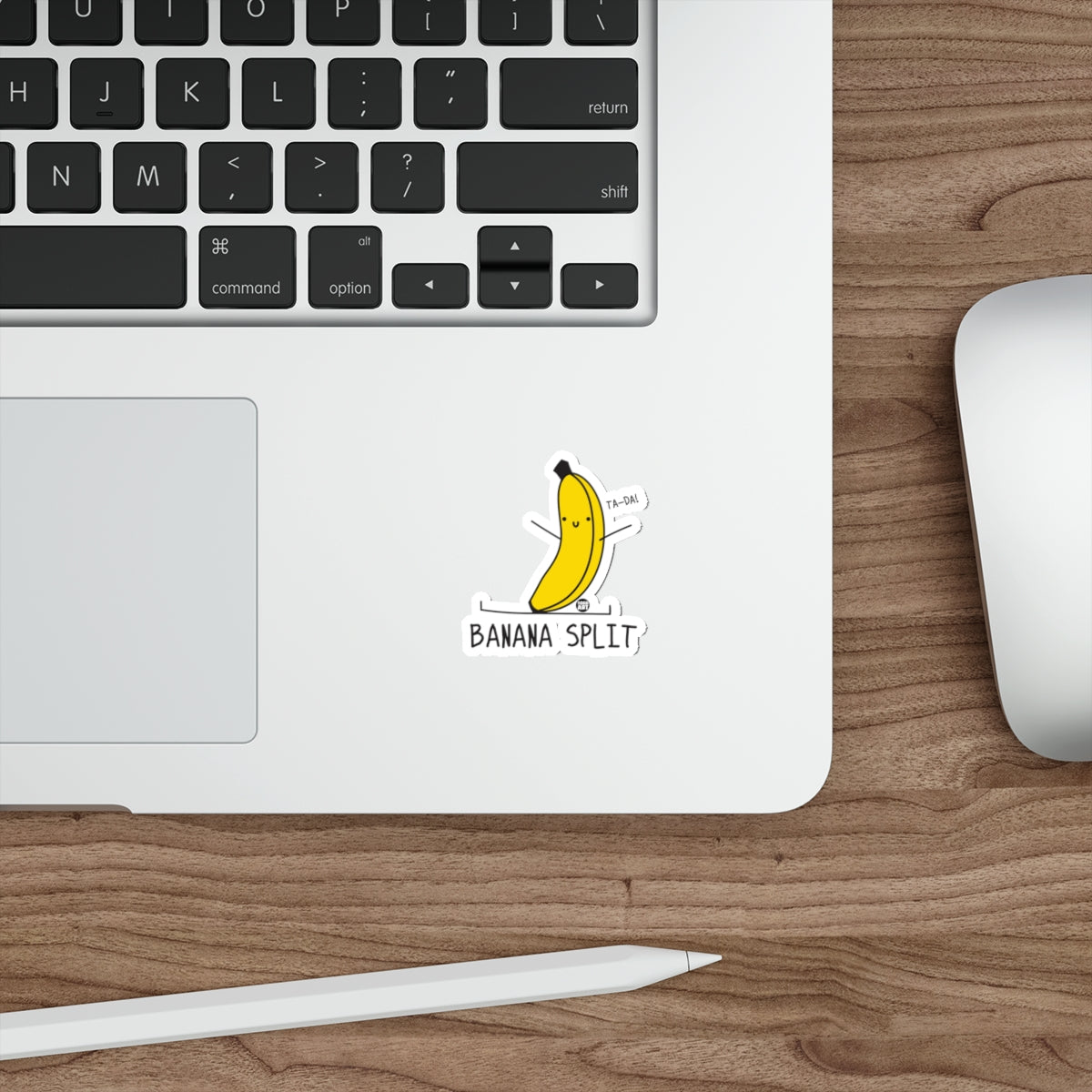 Banana Split Sticker Fun Lighthearted Design for Laptops