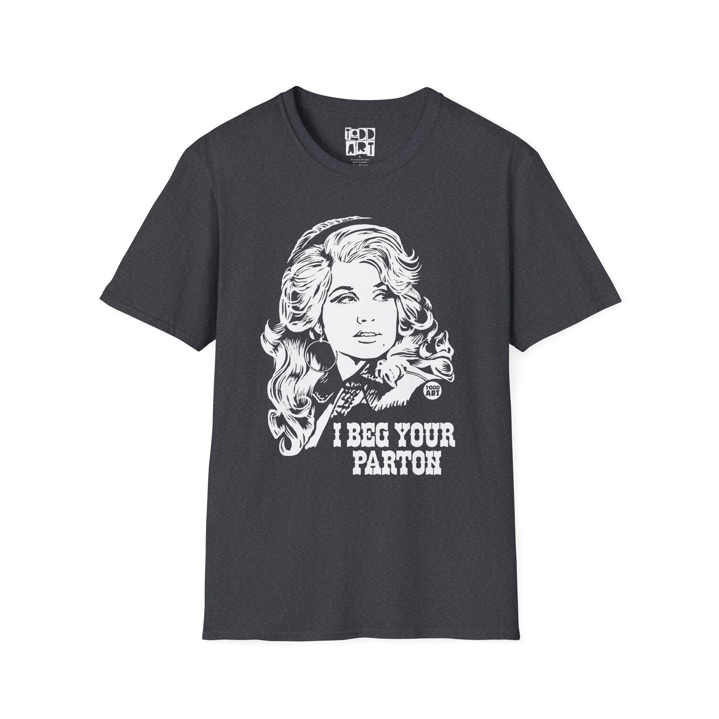 Dolly Parton Portrait T-Shirt — “I Beg Your Parton” Retro Country Graphic Tee