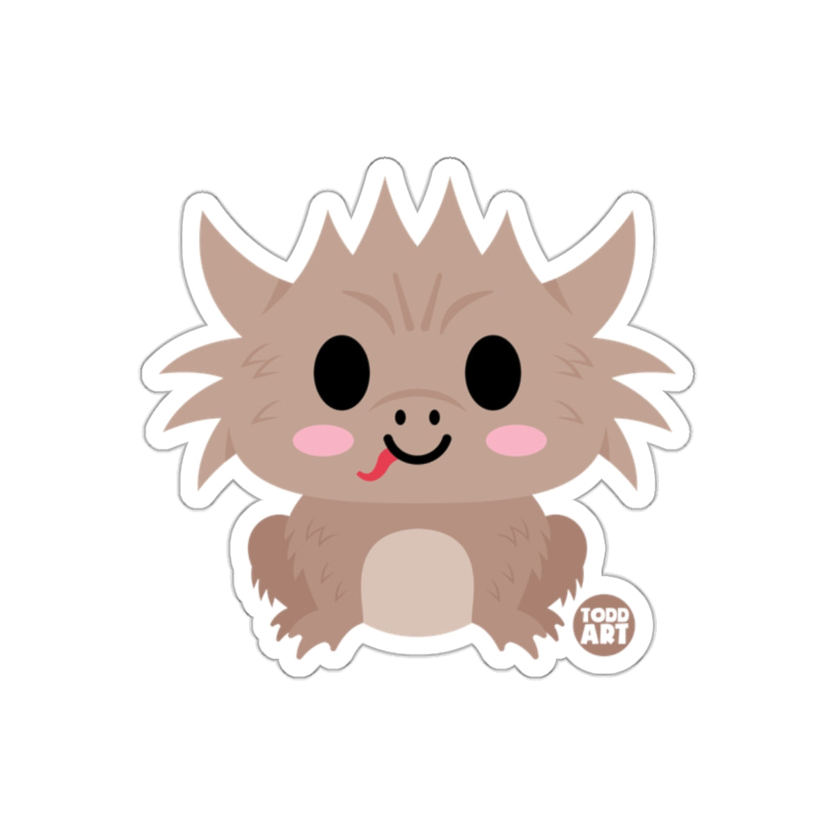 Cute Toddart Chibi Spiky Monster Art Sticker Product