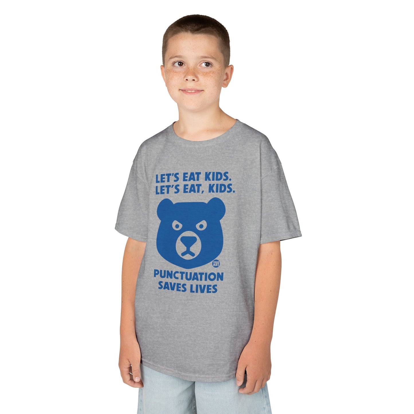 Let's Eat Kids Punctuation Saves Lives Tee Shirt