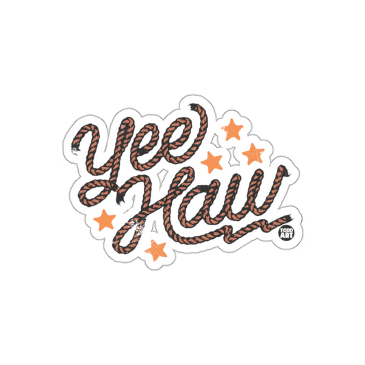 Yee Haw Rope and Stars Illustration Sticker