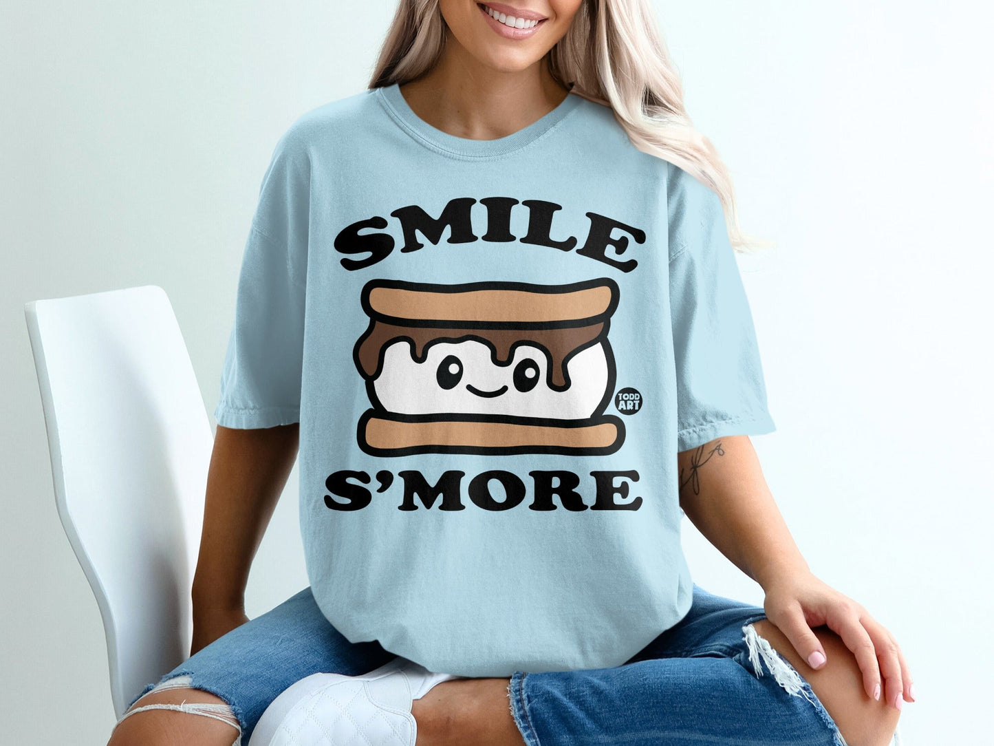Smile S'More Cute Graphic T-Shirt Todd Art Design