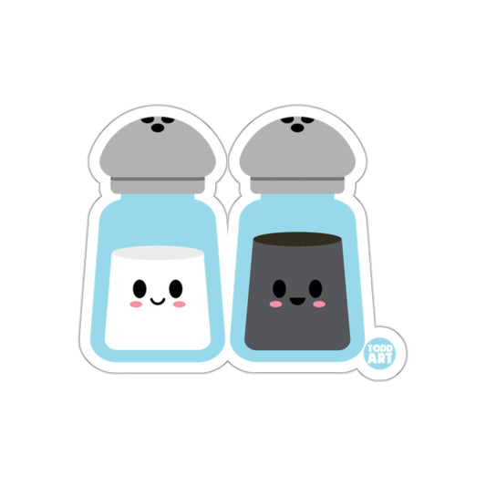 Cute Smiling Salt and Pepper Shakers Sticker