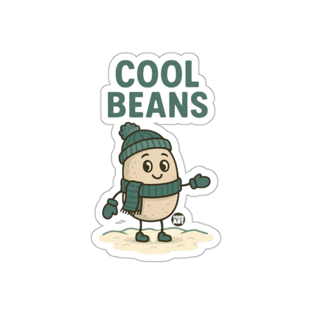 Cool Beans Character Sticker for Fun Customization