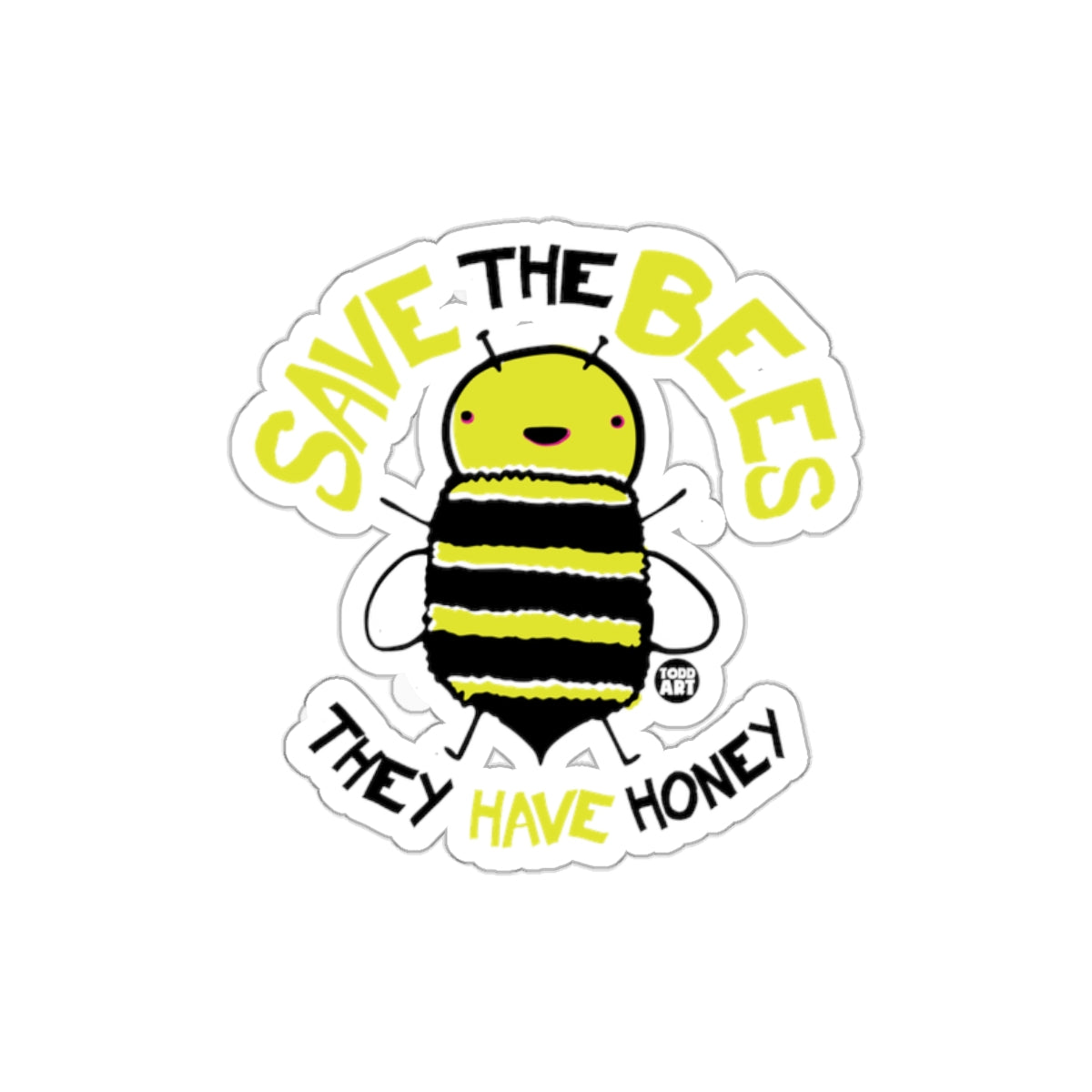 Save the Bees They Have Honey Illustrated Sticker