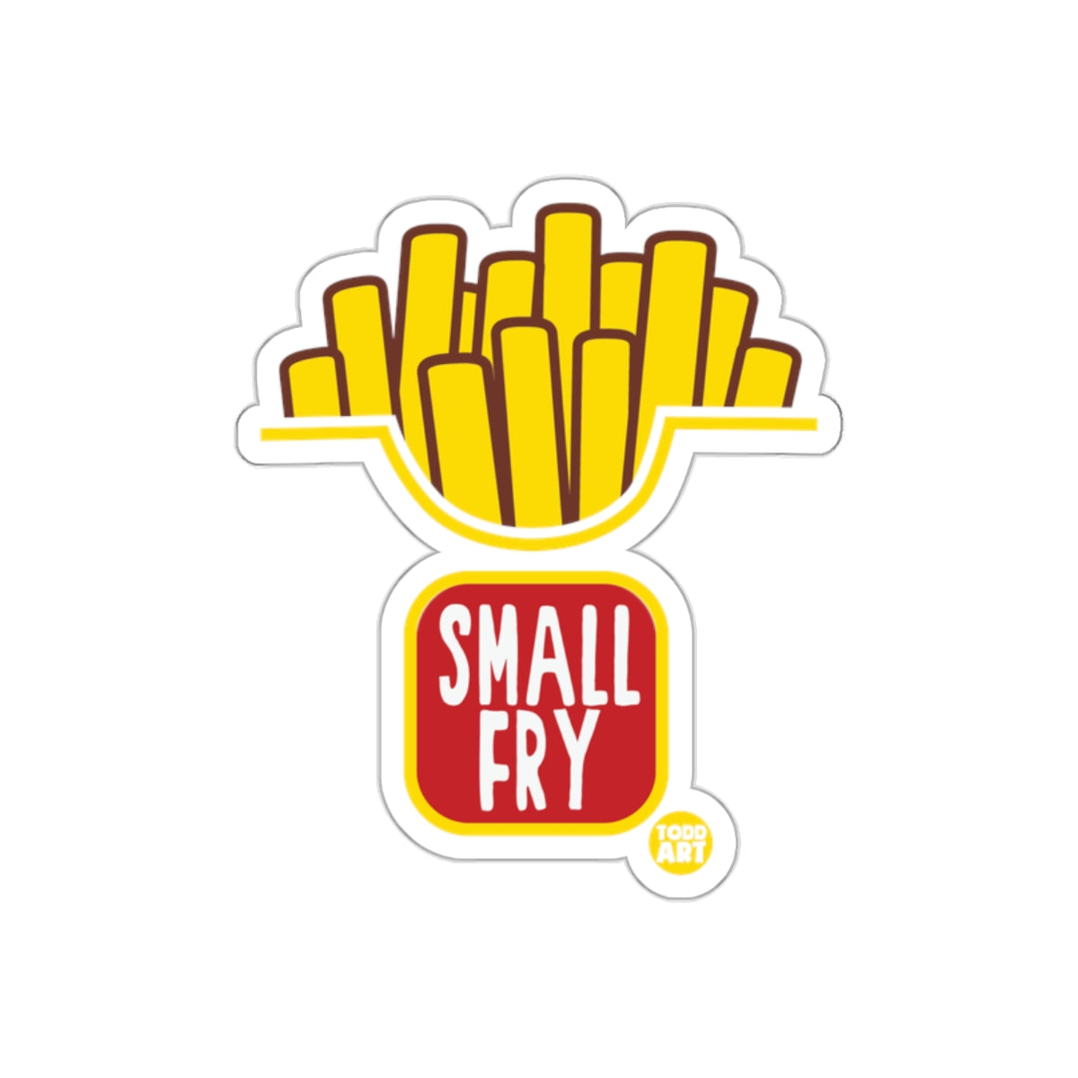 Small Fry French Fries Sticker Todd Art Design