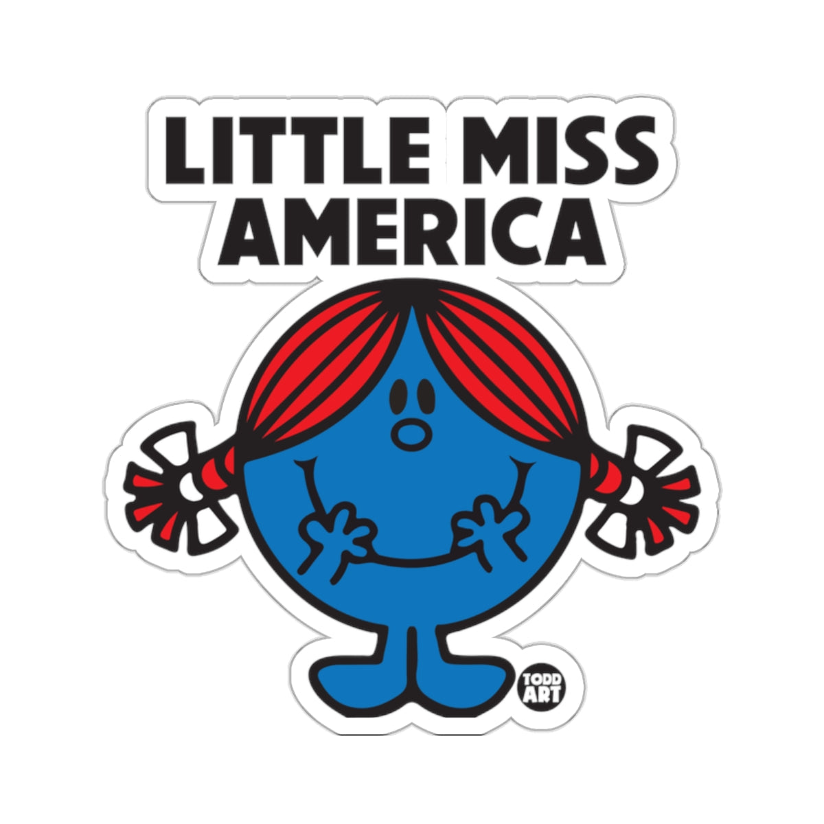 Little Miss America Character Sticker Decal