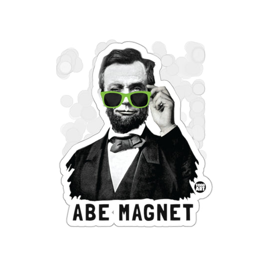 Abe Magnet with Green Sunglasses Fun Magnet
