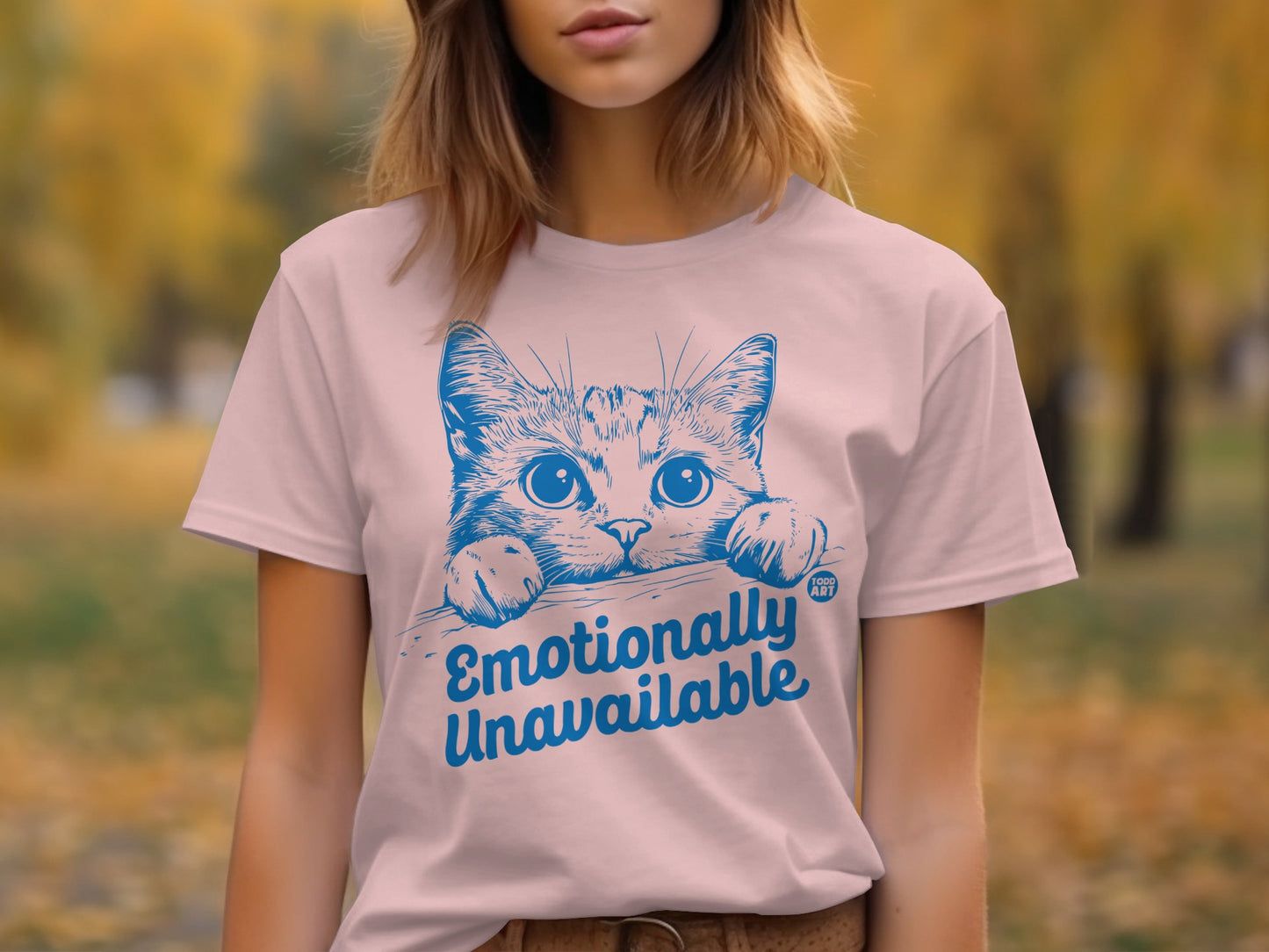 Emotionally Unavailable Cat Graphic T-shirt product