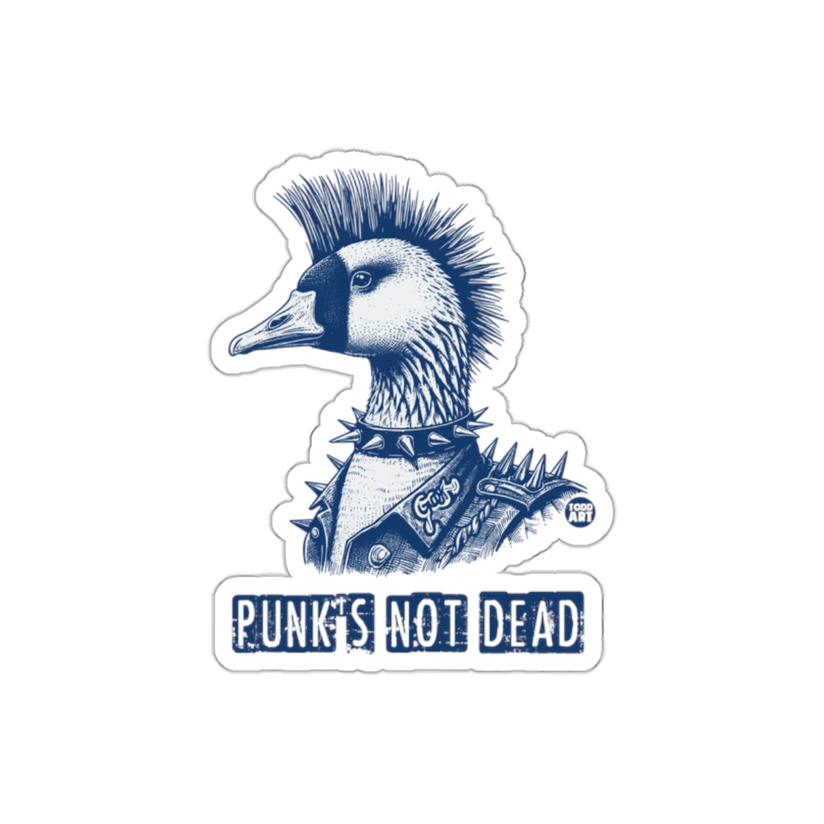 Punk's Not Dead Duck Sticker for Unique Enthusiasts