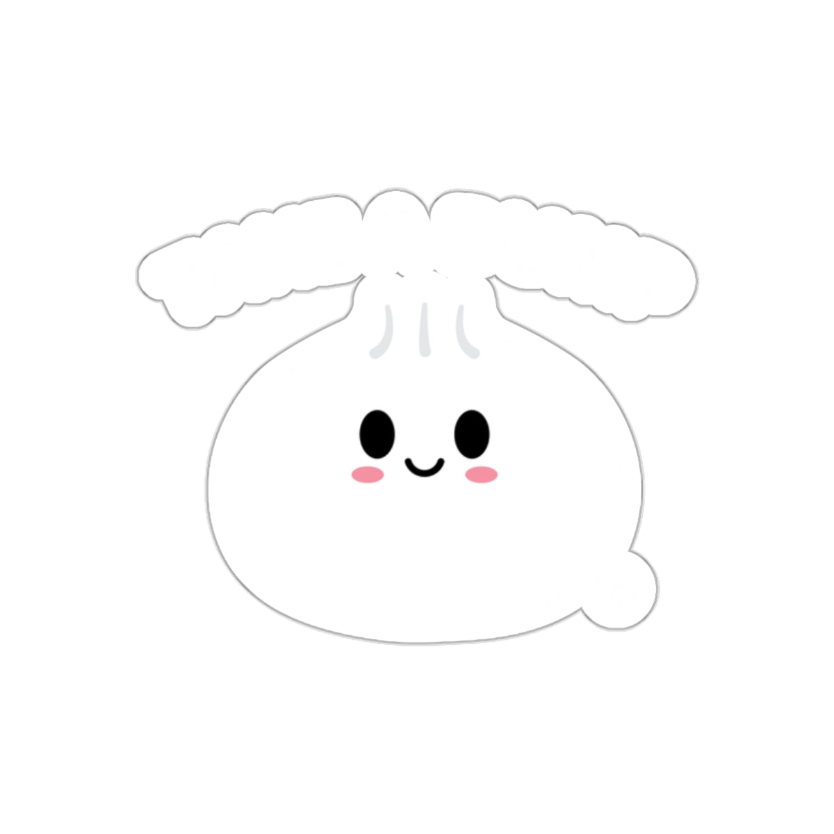 Cute Smiling Dumpling Character Sticker Cartoon Design