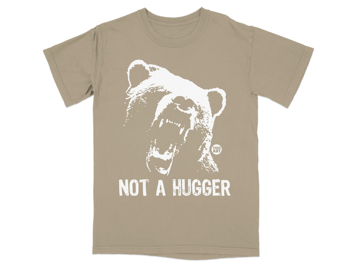 Not A Hugger Roaring Bear Graphic T-Shirt