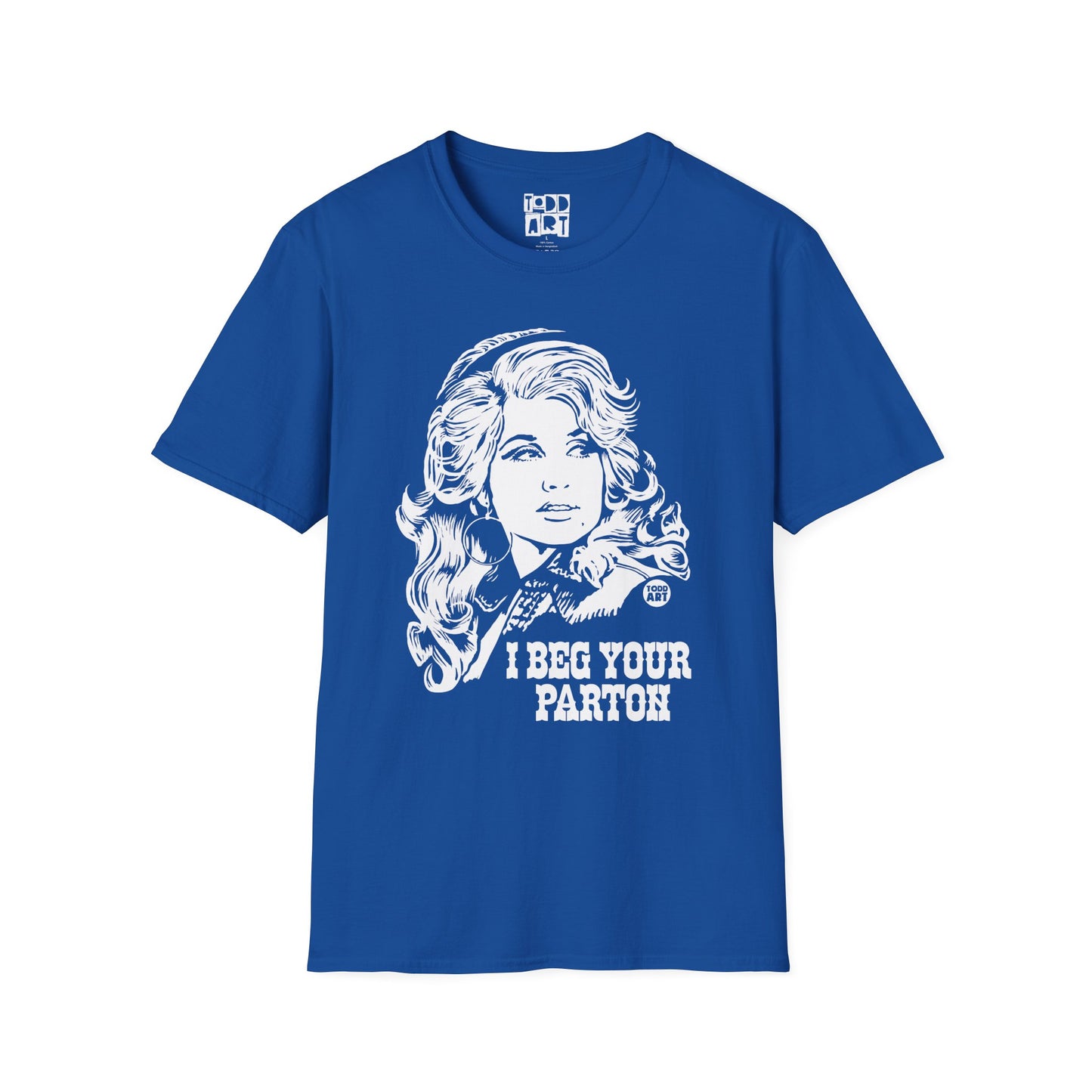 Dolly Parton Portrait T-Shirt — “I Beg Your Parton” Retro Country Graphic Tee