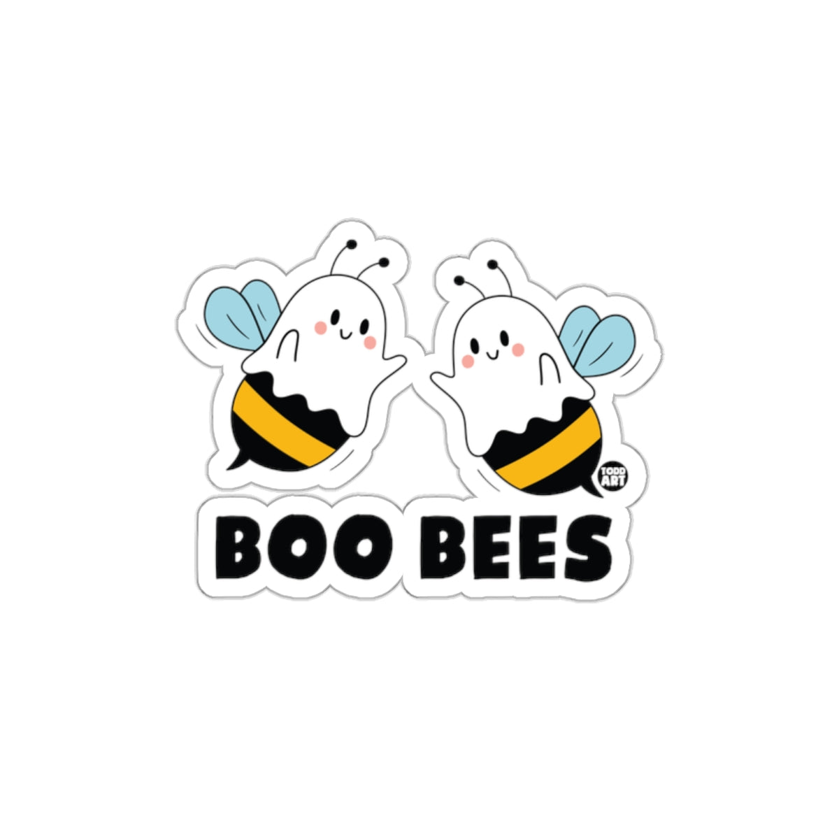Boo Bees Cute Ghost and Bee Mashup Sticker