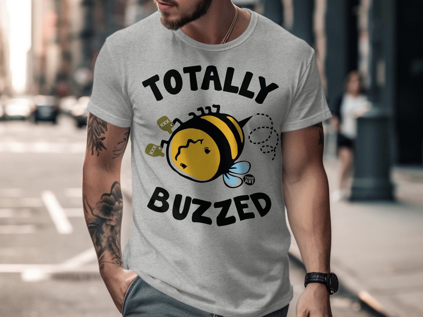 Totally Buzzed Graphic Tee Fun Print Shirt Product