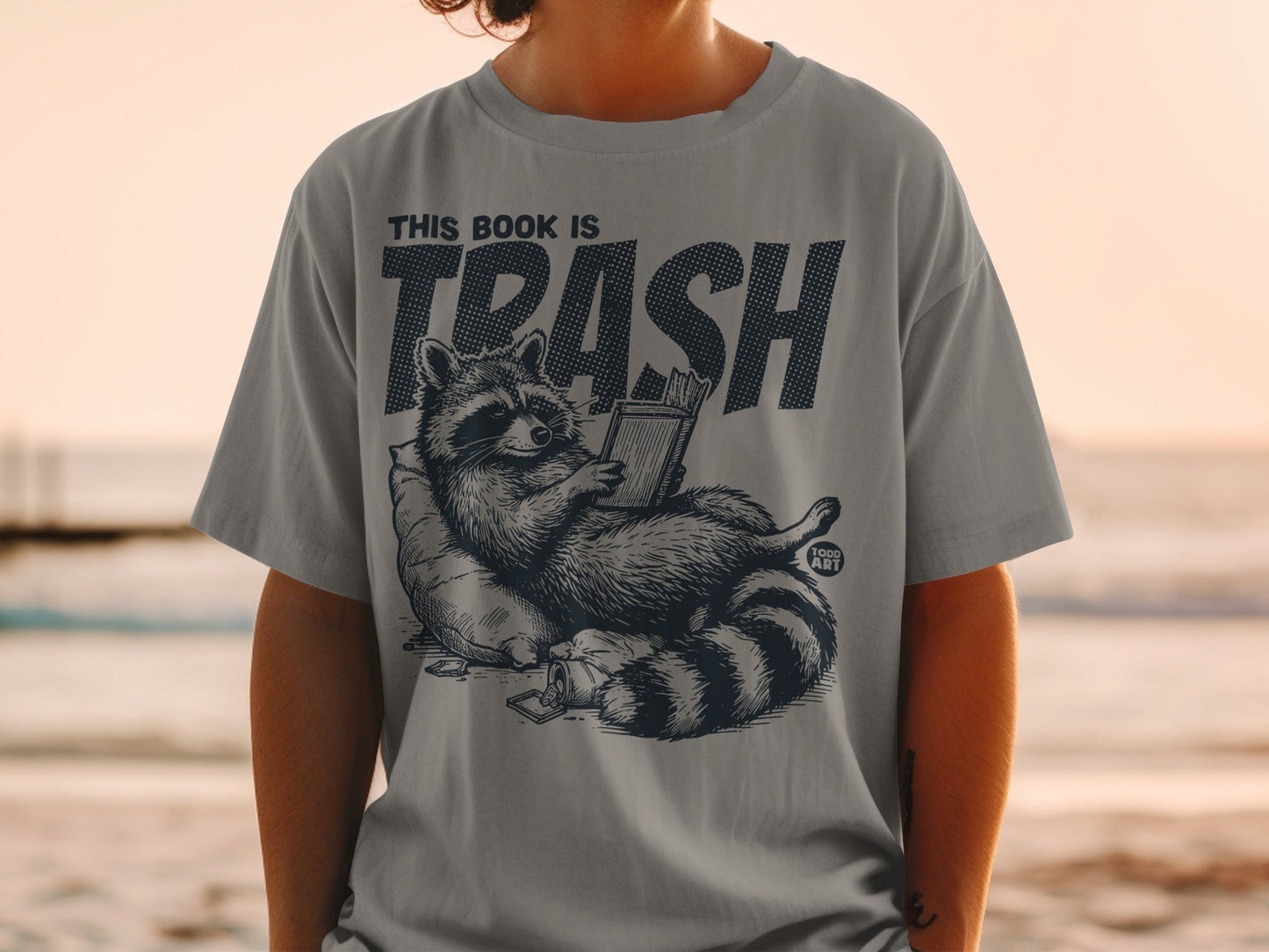 This Book is Trash Raccoon Graphic T-Shirt